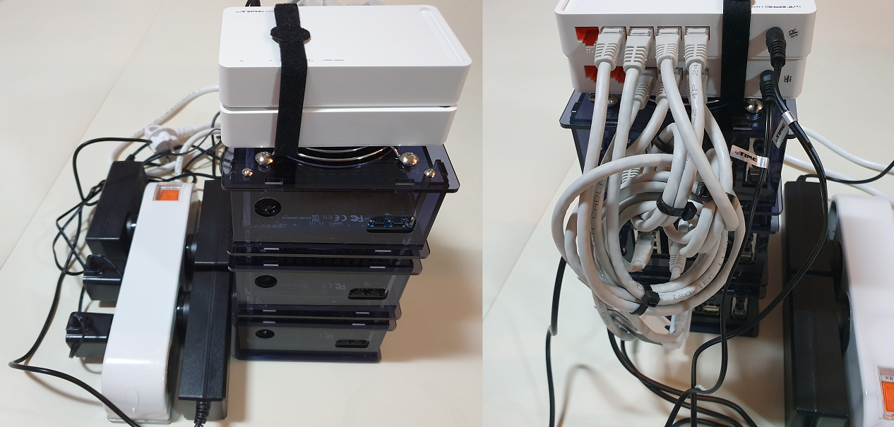 [사진 1] ODROID-H2 Cluster 구성 사진