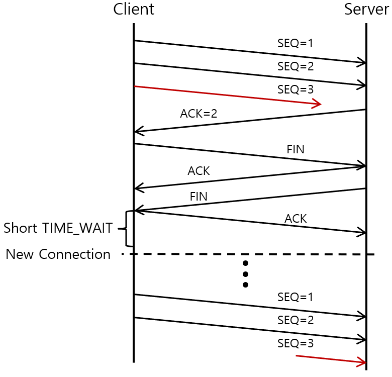 [그림 1] TCP Connection Issue with Packet Delay