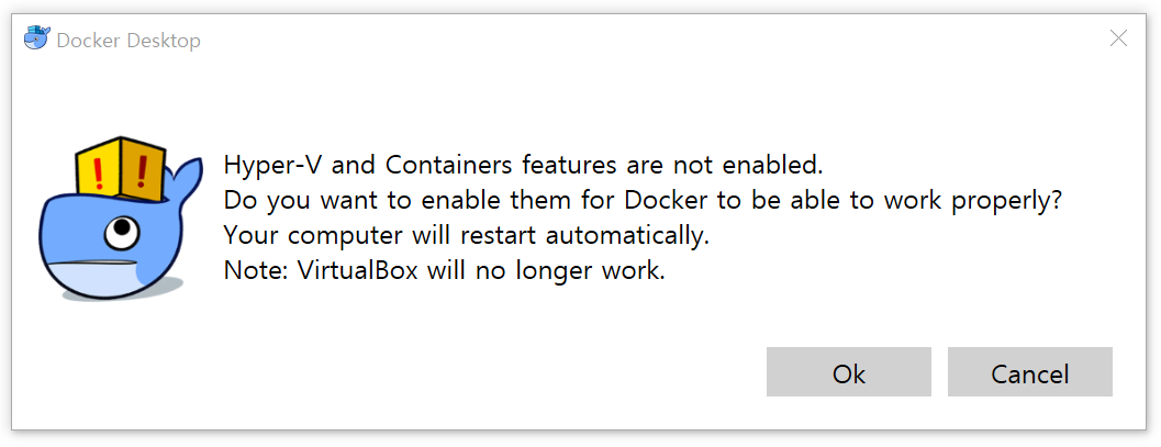 [Figure 1] Docker for Windows 설치