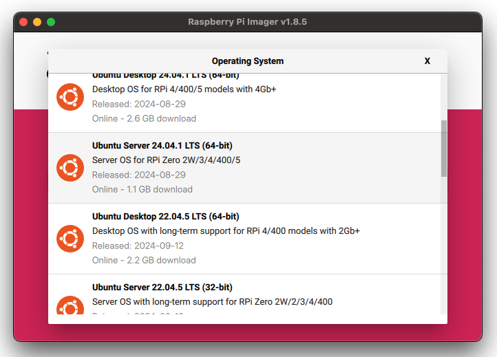 [Figure 3] Raspberry Pi Imager