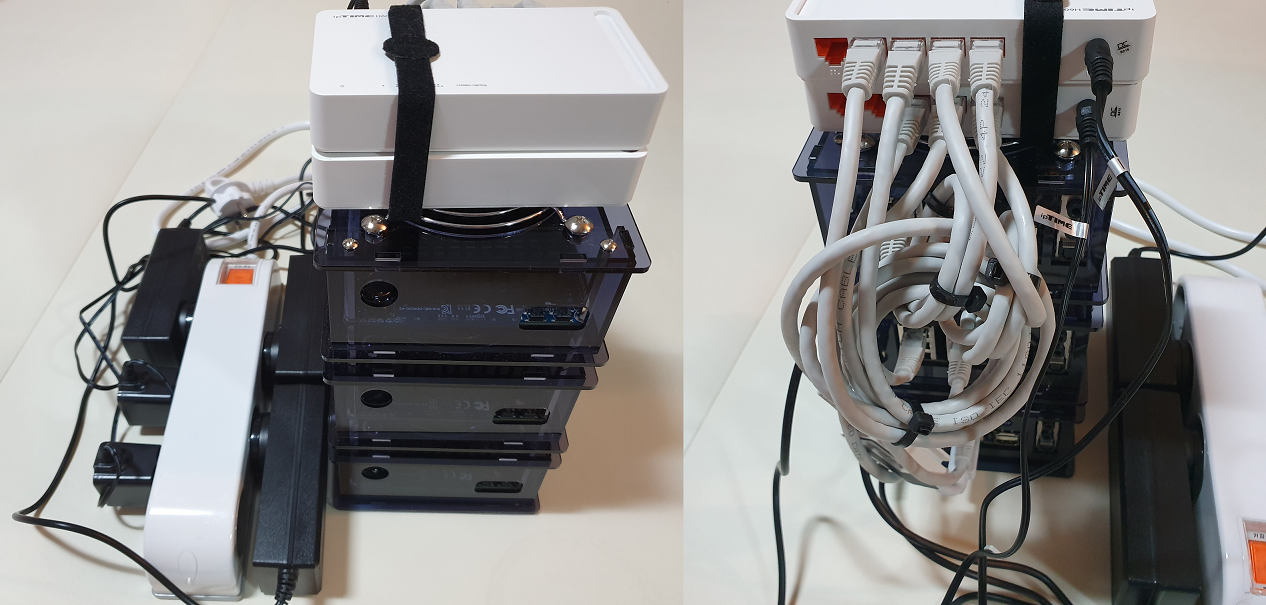 [Photo 1] ODROID-H2 Cluster 구성 사진