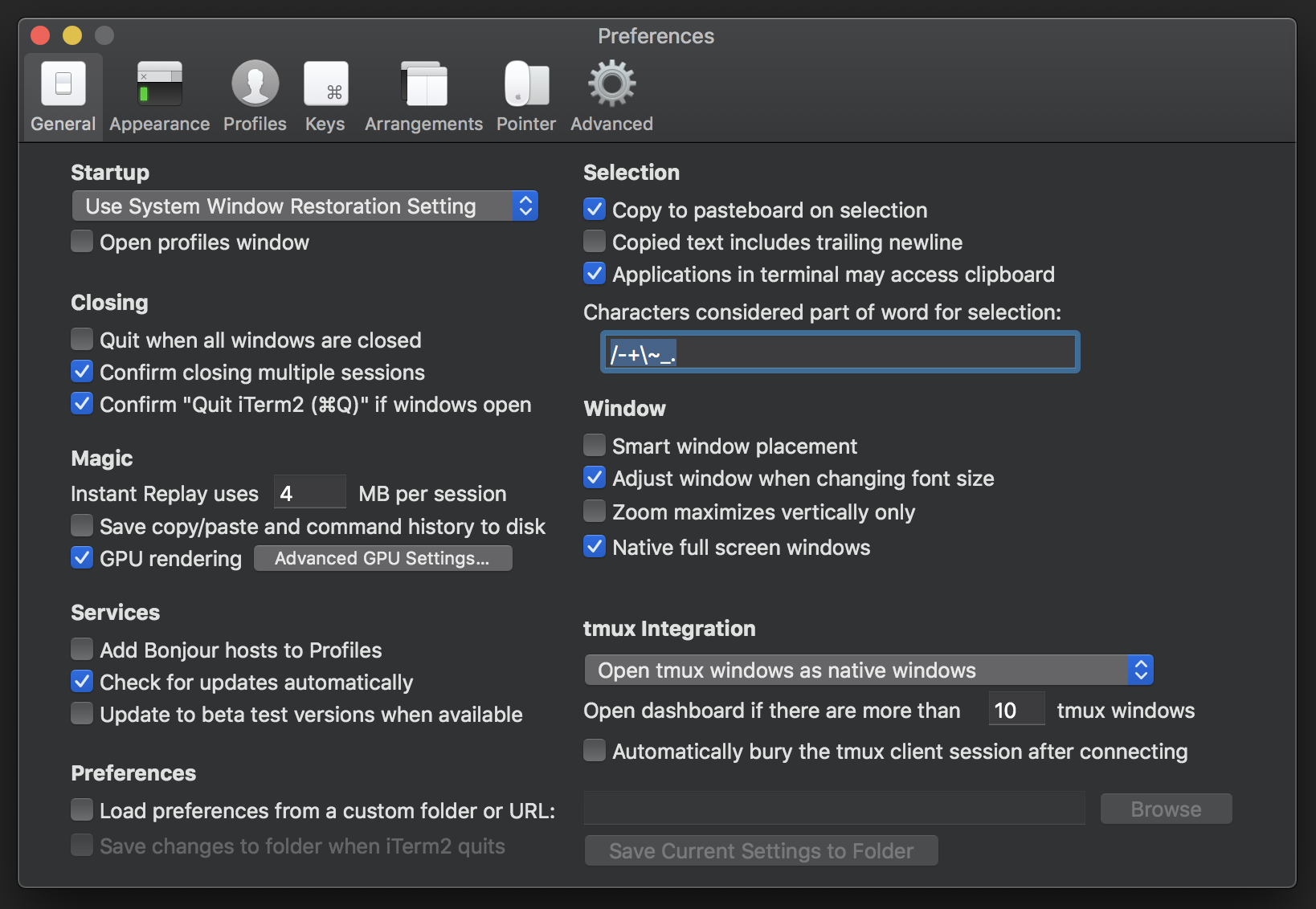 [Figure 2] tmux clipboard setting with iTerm2