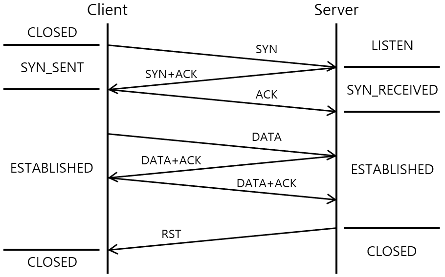 [Figure 3] TCP Reset in Connection