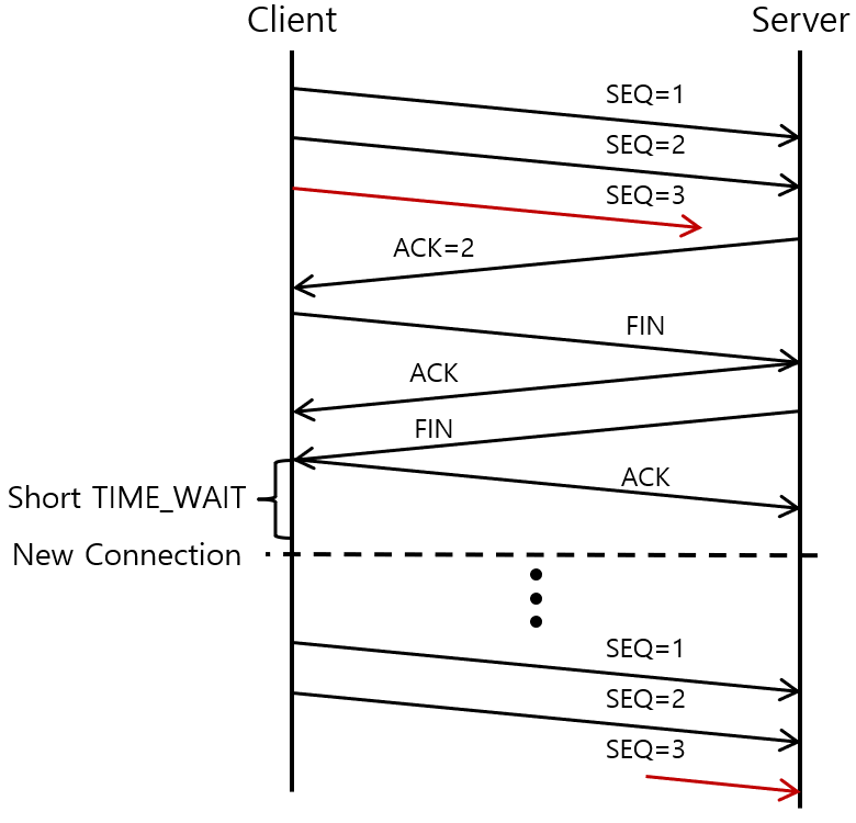 [Figure 1] TCP Connection Issue with Packet Delay